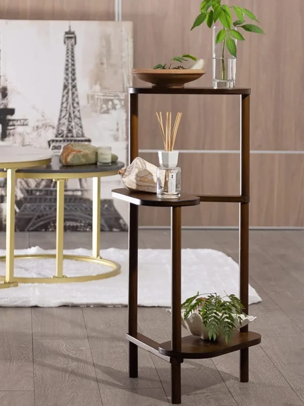 3 Tier Bamboo Tall Corner Plant Rack Planter Stand Flower Pot Holder Storage Rack for Balcony Garden Patio - Image 3