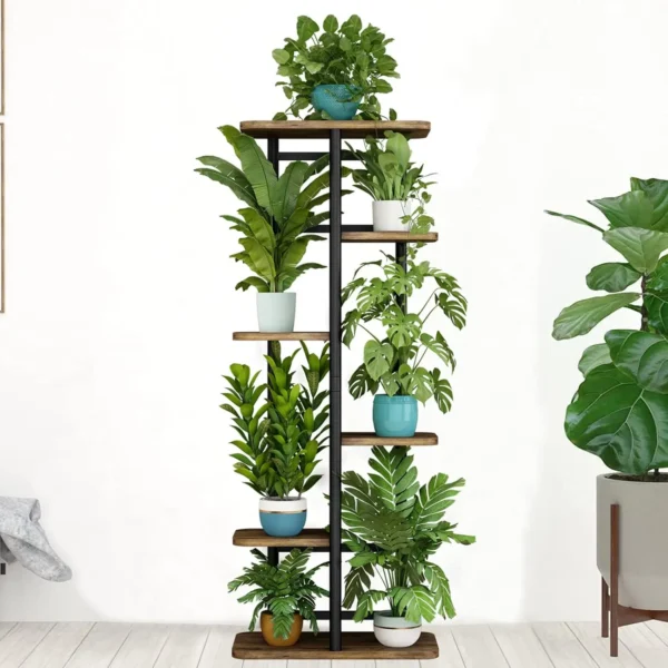 Plant Multiple Flower Rack Holder Shelves Storage Organizer Display Indoor Planter for Balcony Bedroom Patio Garden - Image 4