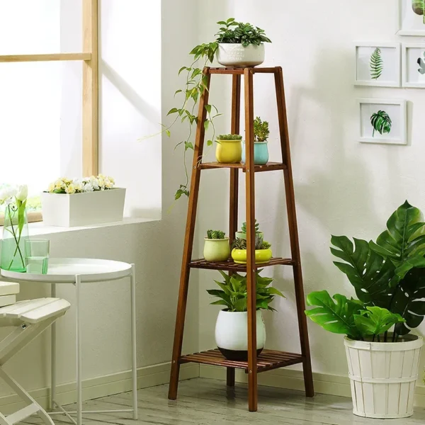 2PCS Classic Tall Plant Stand Art Flower Pot Holder Rack Planter Outdoor Indoor Patio
